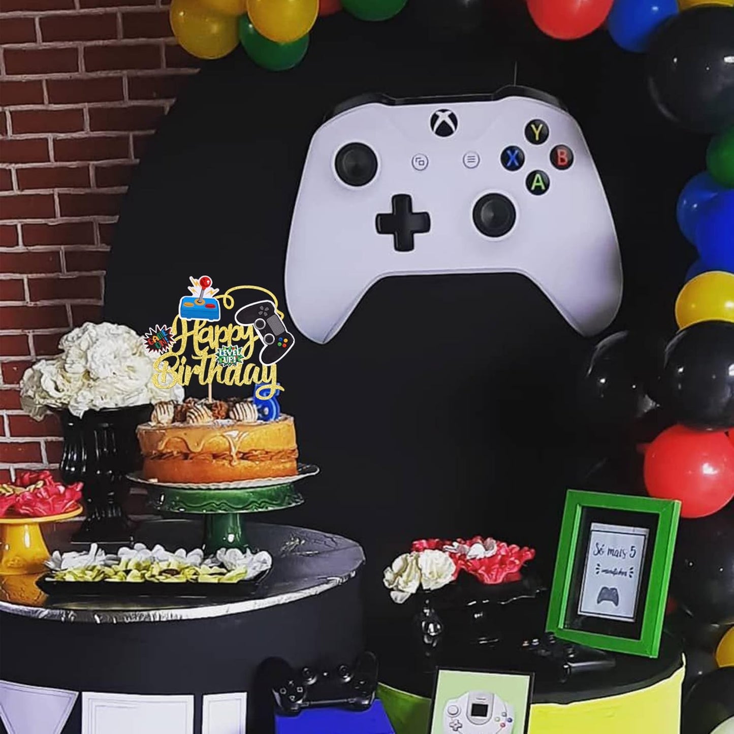 36 PCS Video Game Cupcake Toppers Assembled Game On Controllers Cupcake Picks GamePad Cake Decorations for Game Theme Baby Shower Kids Boys Girls Birthday Anniversary Party Decorations Supplies