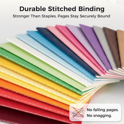 Koogel 32 Pack Small Notebooks Bulk, 3.5 x 5.5 Inch Mini Journal Pocket Notepads Set for Back To School, Colorful Cover Memo Notepad for Kids Students Office Supplies,Tiny Note Book Bulk