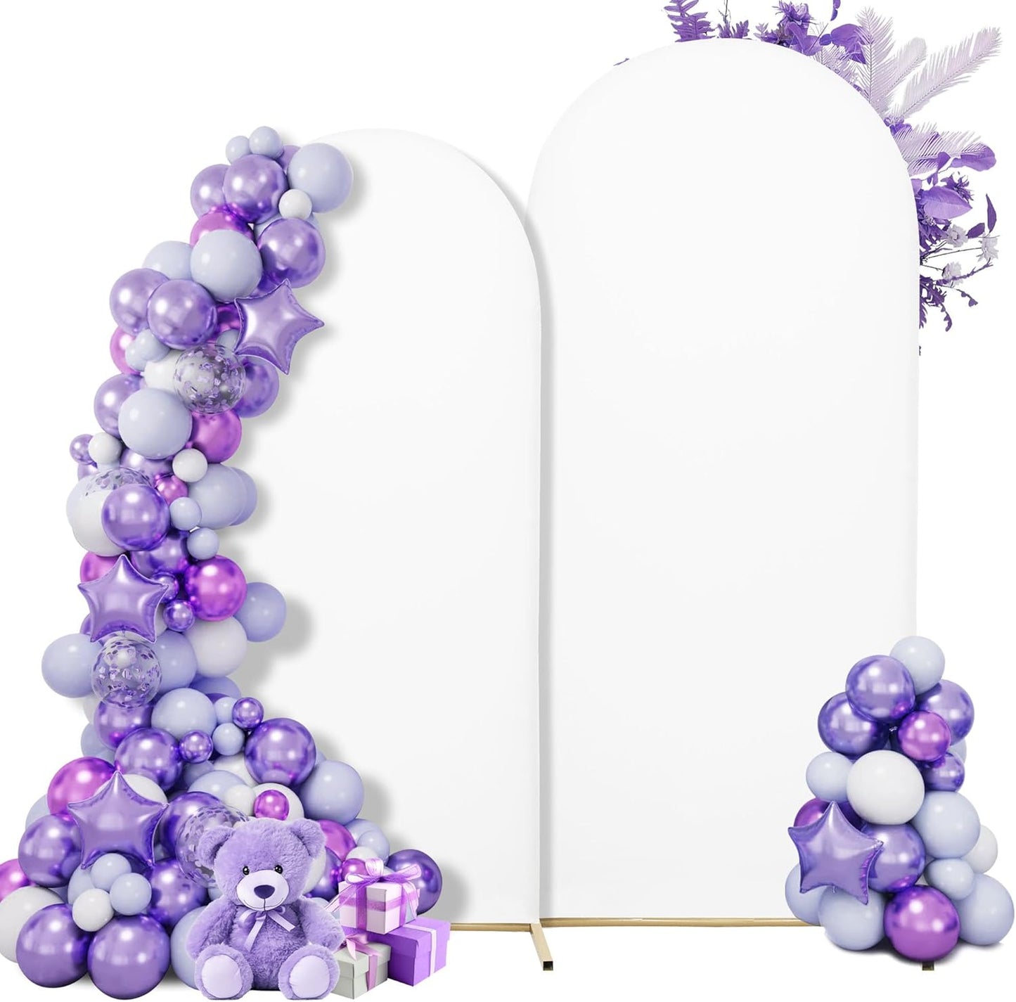 3-Piece Arch Cover Bundle – 7.2FT, 6.6FT & 6FT Stretch Spandex Backdrop Set – Wedding, Birthday & Photo Booth Arch Covers for Every Event