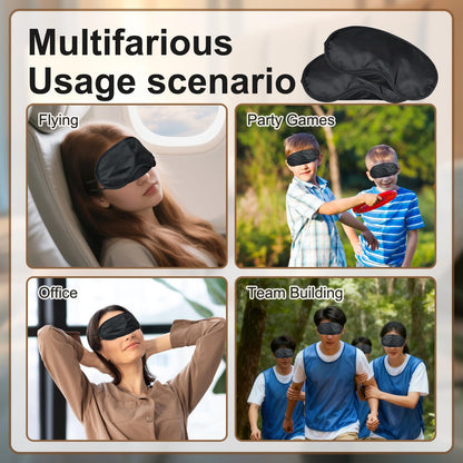 5 Pcs Sleep Mask, Eye Masks for Sleep, with Nose Pad and Elastic Strap for Blind Folds, for Adult Play, Travel Eye Mask, Sleeping, Team Building (Colorful, Medium(3.35x 7.28inch))