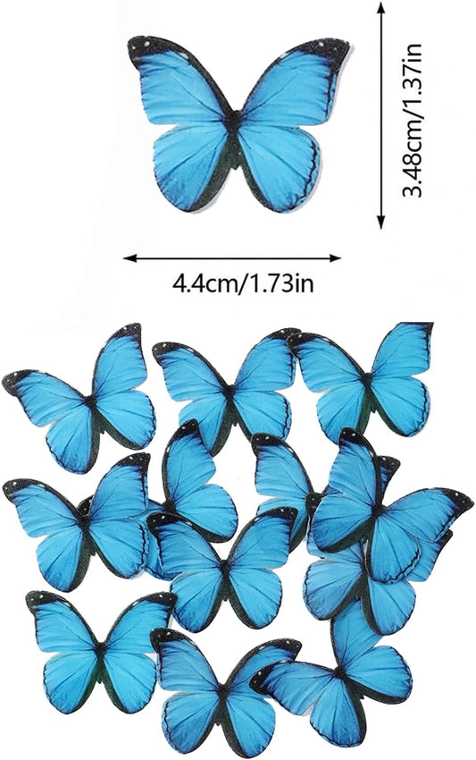 48Pcs Edible Butterflies for Cake Decorating Wafer Paper Butterfly Cupcake Toppers Edible Cake Toppers for Wedding Birthday Party Cupcakes Decorations(Mix Color)