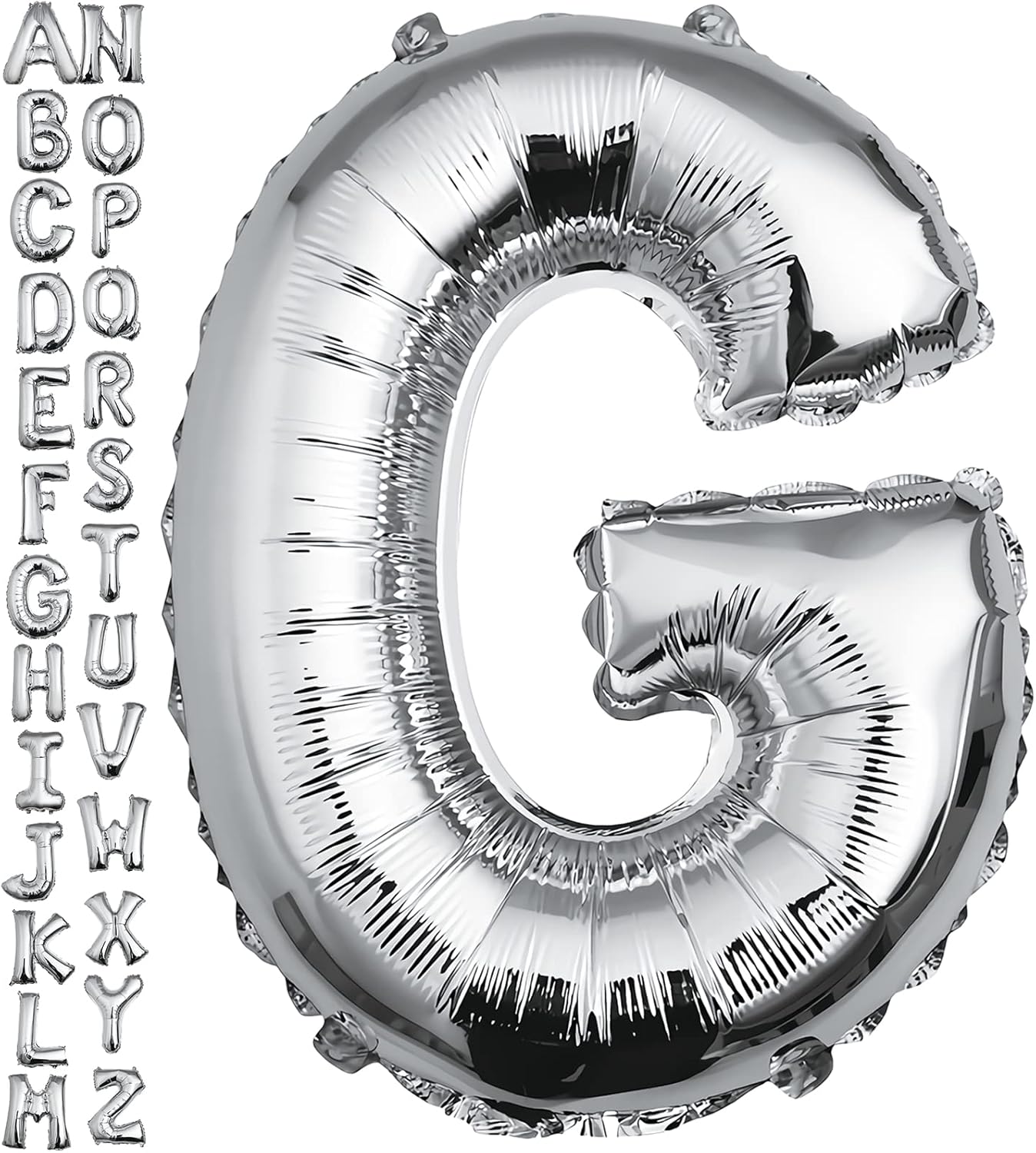 40 inch Silver Letter A Balloon, Big Size Alphabet Foil Mylar Helium Balloons for Birthday Party Celebration Wedding Anniversary Baby Shower Decorations Supplies Alphabet A