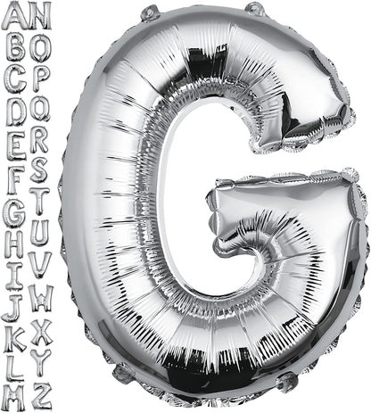 40 inch Silver Letter A Balloon, Big Size Alphabet Foil Mylar Helium Balloons for Birthday Party Celebration Wedding Anniversary Baby Shower Decorations Supplies Alphabet A