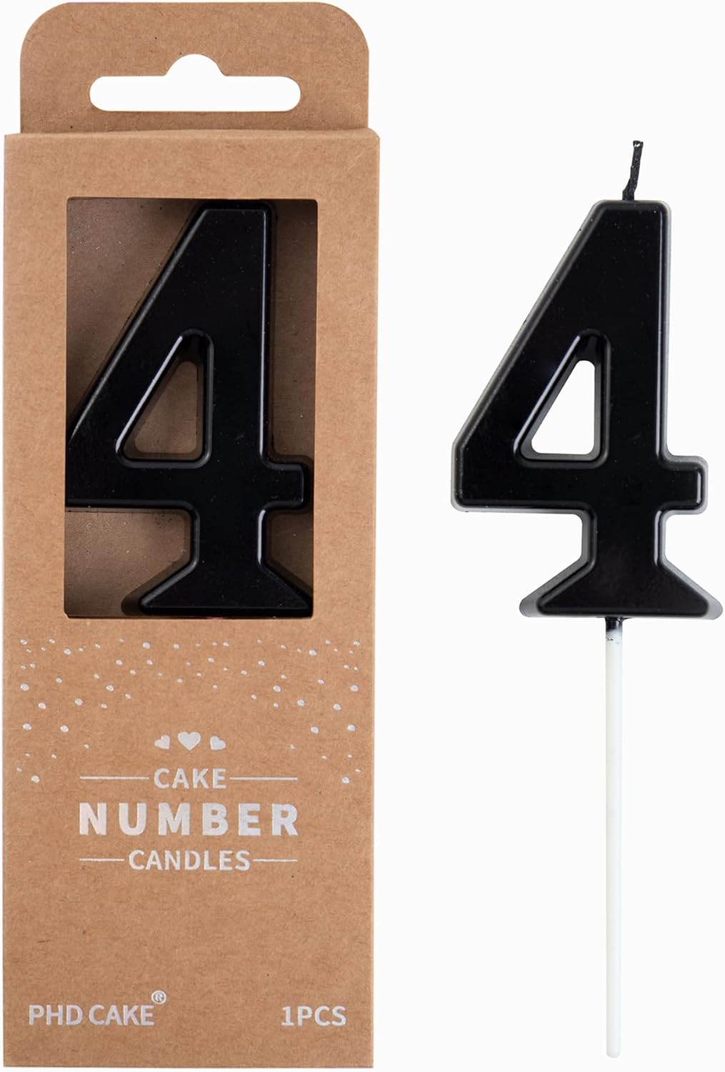 PHD CAKE 2.76 Inch Modern Gold 2 Number Birthday Candles, Gold Number Candles, Cake Number Candles, Party Celebration