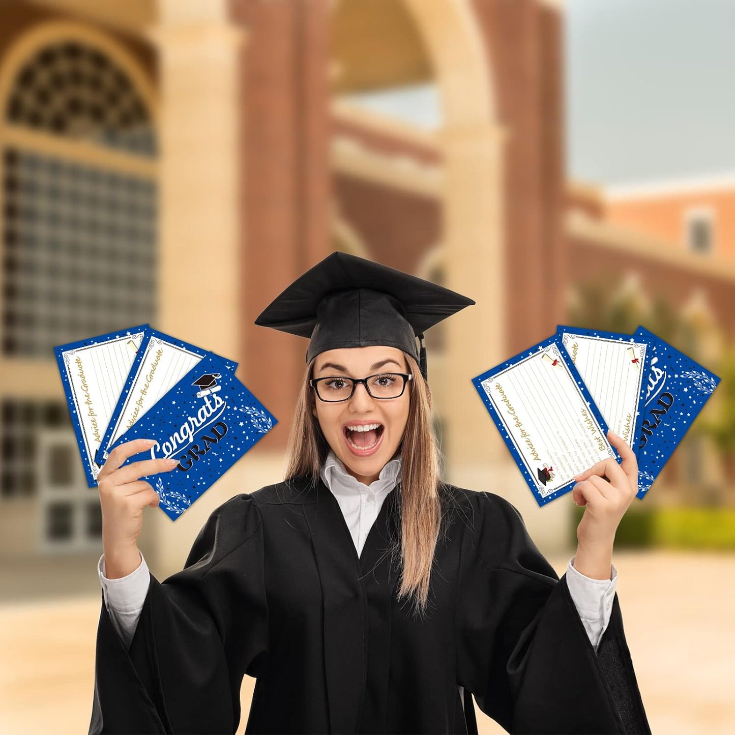 Graduation Advice Cards - 50-Pack Graduate Party Supplies 2026 Advice for the Graduate Decorations Party Favors Table Games Personalized Graduations Cards