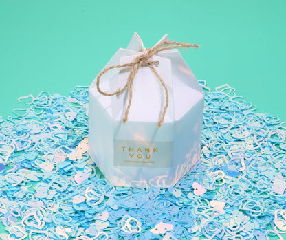 ONLYKXY 1200Pcs Love Heart Shaped Confetti, Table Wedding Decoration, Glitter Confetti for Wedding Party (Silver)