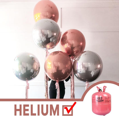 PartyWoo Metallic Gold Foil Balloons 20pcs Different Sizes Pack of 22 15 10 Inch Large Round Foil 4D Inflatable Mirror Ball Mylar Balloons for Graduation Birthday Baby Shower Party Decorations