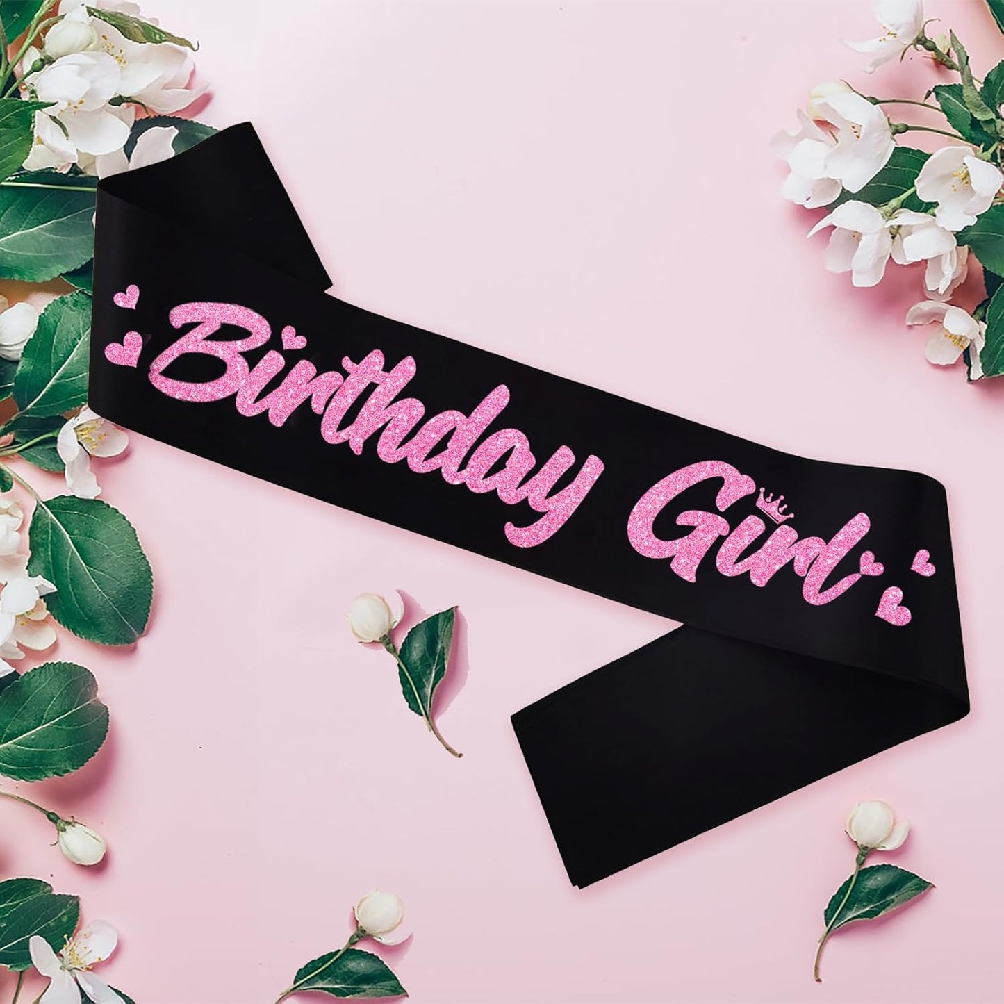 ‘Birthday Girl' Birthday Sash Royal Blue with Glitter Silver Letters Birthday Sash for Women, Sweet 16, 18th 21st B-day Sash