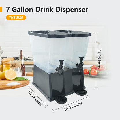 Juicer Dispenser for Home and Kitchen,7 Gallon Iced Beverage Dispenser,Drink Dispenser For Parties
