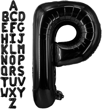 40 Inch Black Letter A Balloons, DIY Phrase Foil Alphabet Letter A Balloons DIY Word A Banner for Birthday Anniversary Celebration Graduation Party Supplies Decoration