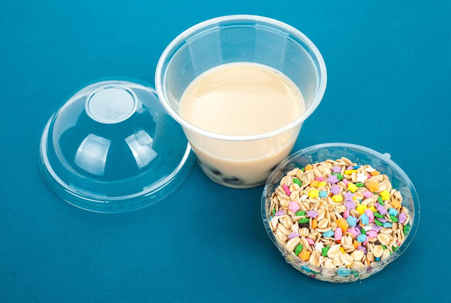 Golden Apple Cup series, 9oz Clear Plastic cups with Flat lids no hole 50sets