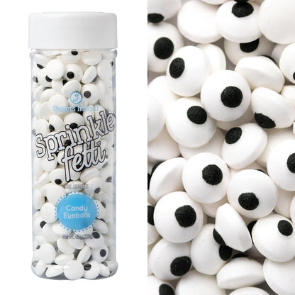 Sweets Indeed Dye-Free Candy Eyeball Sprinkles, 2.92 oz | Edible Sugar Eyeball Decorations for Cookies, Cupcakes & Cakes | No Artificial Dyes
