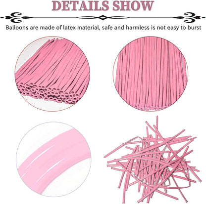 260 Balloons Clear, Thickening Long Balloons for Tying Arch, Twisting Latex Animals Magic Modeling Skinny Birthday Balloon for Kid‘s Party Wedding Decoartion Supply 100pcs