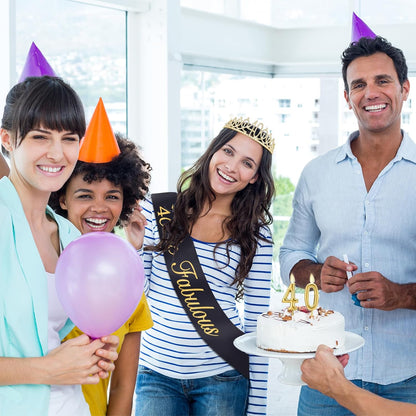 21st Birthday Decorations for Her with 21st Birthday Sash and Crown, Candles Gold, Gifts for 21 Year Old Girls