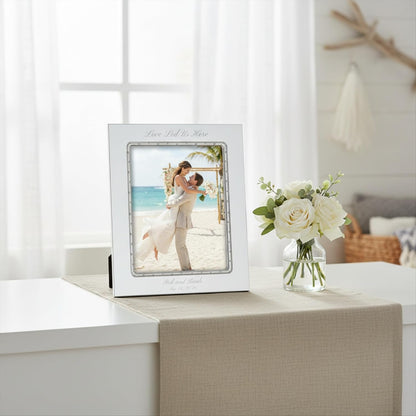 Lenox Devotion 8x10 Personalized Wedding Frame, Custom Engraved 8x10 Picture Frame for Wedding, Anniversary, Engagement, Accessories and Gifts for Bride and Groom