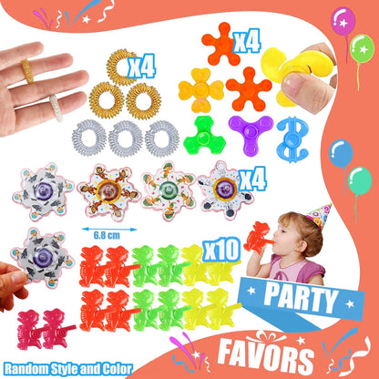 132 Pcs Party Favors for Kids 4-8, Treasure Box Toys for Classroom, Prizes for Kids Classroom, Pinata Fillers Goodie Bags Stuffers, Bulk Fidget Toys Birthday Gifts