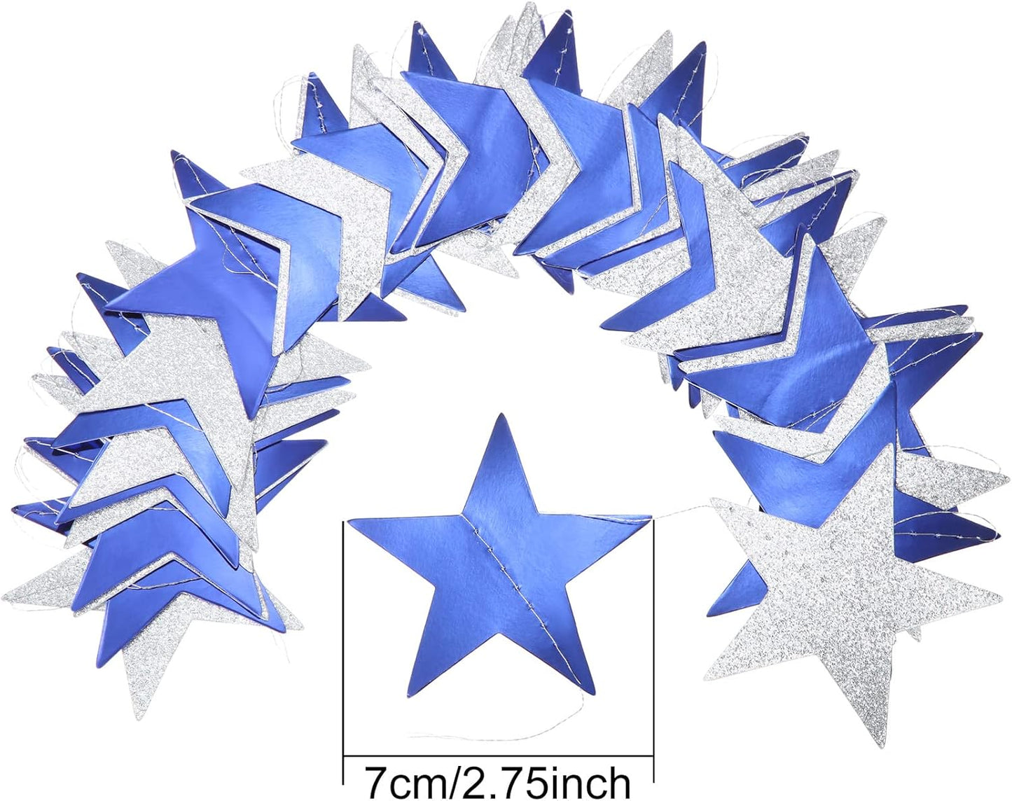 Patelai Glitter Star Garland Banner 2026 Graduation Decor 130 Feet Star Hanging Banner Twinkle Backdrop for Party Birthday Classroom Wedding Supplies(Gold)
