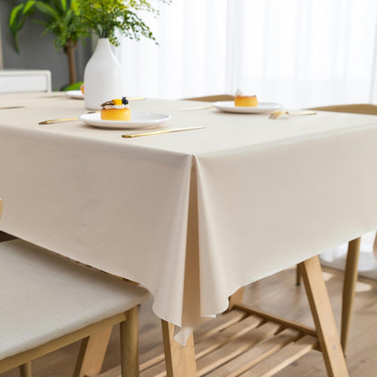 Rectangle Table Cloth,100% Waterproof Tablecloth Oil Proof Spill Proof Vinyl Table Cloth, Wipe Clean Plastic Table Cover for Dining, Camping, Indoor and Outdoor 52" x 70",Leaves