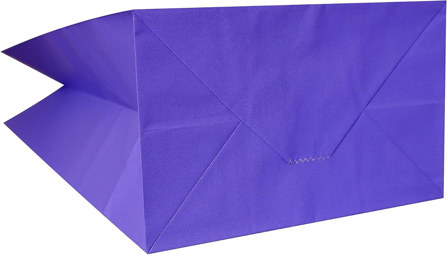 Partay Shenanigans Party Favor Bags - 50 Pack Kraft Paper Goodie Gift Lunch Treat Bags - Party Supplies for Theme Kids Birthday - 5"x3"x9" (Baby Blue)