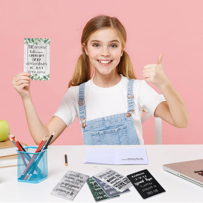 Outus 24 Pieces Mini Inspirational Notepads Motivational Small Pocket Journal Notebook Inspiring Note Pads Gift for School Office Travel Coworkers Supplies, 12 Styles (Simple Style)