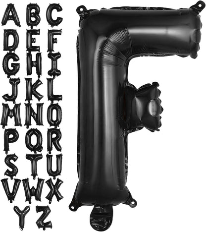 Black Letter A Balloons, 40 Inch Large Foil Letter Balloons, Custom Phrase Balloon for Birthday Party Wedding Anniversary Decoration (Black A)