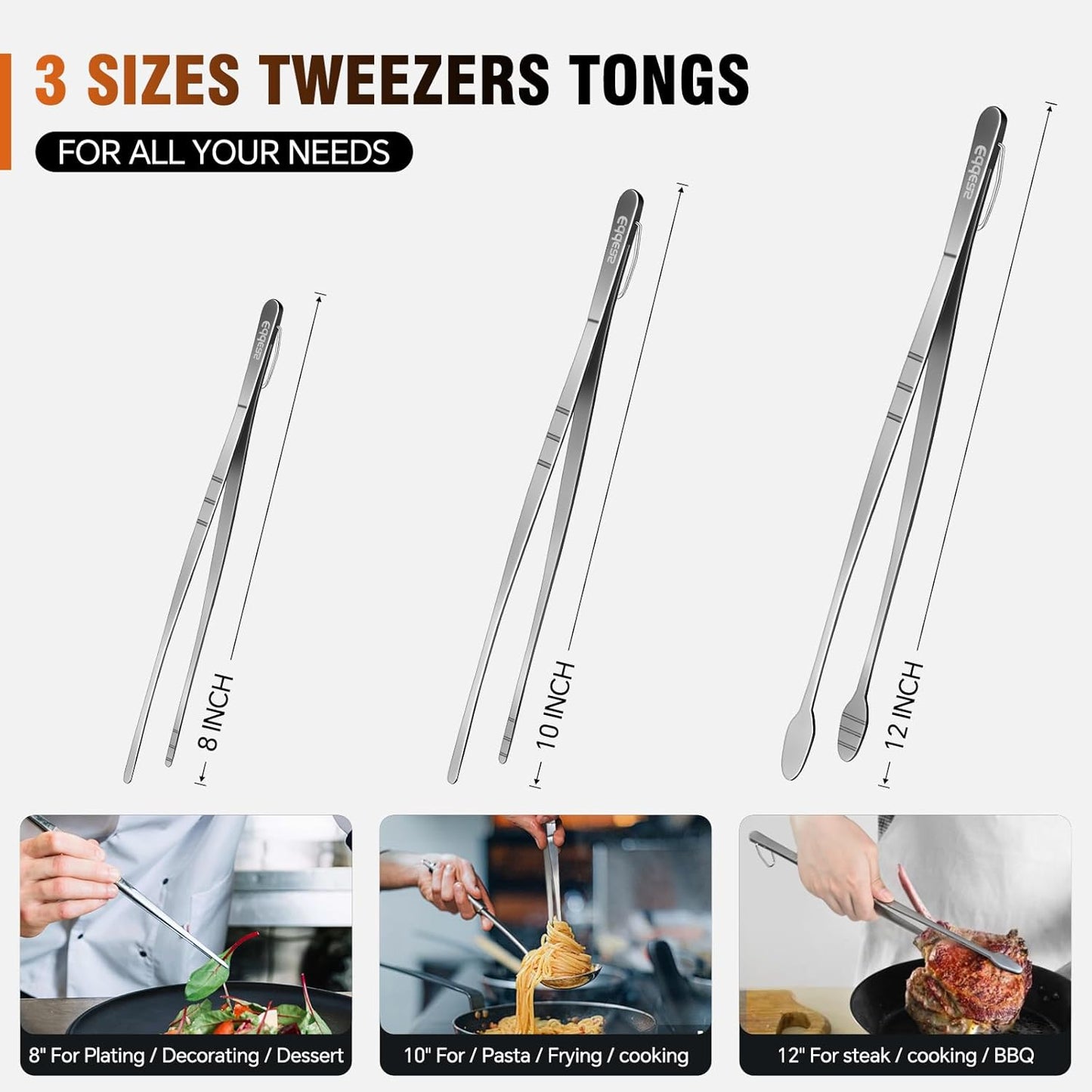 EDDEAS 12 PCS Small Serving Tongs, 4.3" Mini Gold Tongs, Gold Kitchen Tongs for Serving Food, Coffee Bar, Tea Party, Desserts Party and Ice Bucket