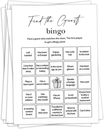 Birthday Party Games, My Favorite Memory, 25 Pcs Card Set for Guests, Fun Birthday Game for Teen Adults – A06