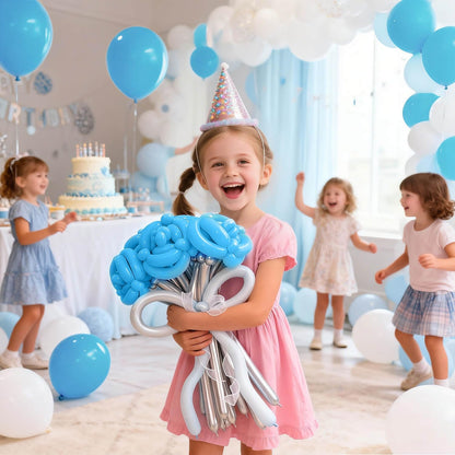 260 Clear Long Balloons for Animals, Thickening Skinny Latex Twisting for Arch Modeling Magic Clown Birthday Wedding Party Decorations 100pcs