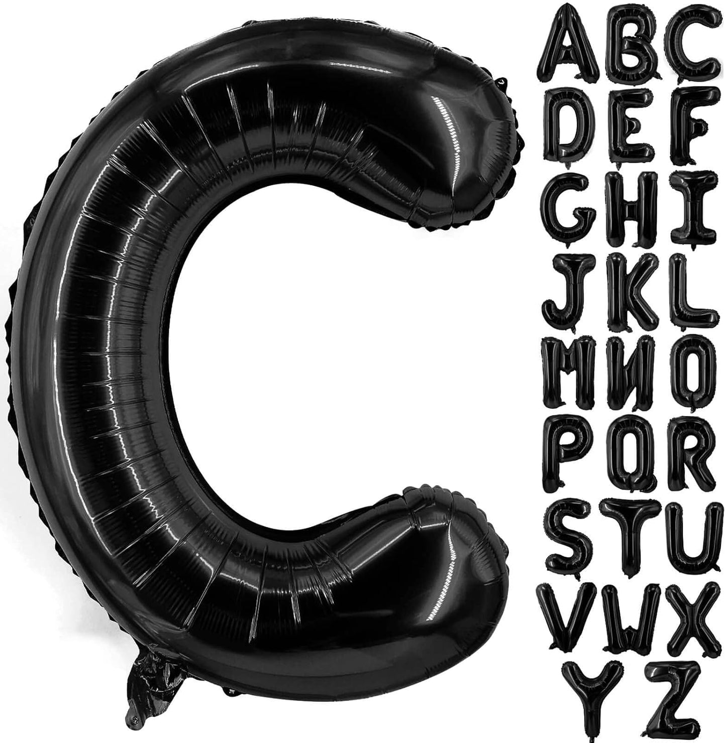 Lovoir 40 Inch Large Black Letter A Balloons Big Size Jumbo Mylar Foil Helium Balloon for Birthday Party Celebration Decorations Alphabet Black A