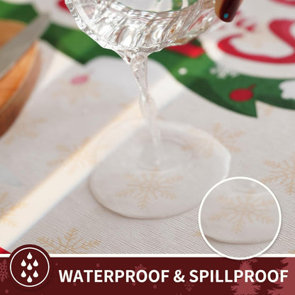 Rectangle Table Cloth,100% Waterproof Tablecloth Oil Proof Spill Proof Vinyl Table Cloth, Wipe Clean Plastic Table Cover for Dining, Camping, Indoor and Outdoor 52" x 70",Leaves