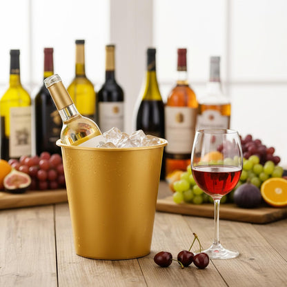Layhit 48 Pcs Plastic Ice Buckets for Parties 3 Liters Wine Bucket Portable Ice Holder Disposable Wine Cooler for Party Wedding Party Beverages Champagne Soda and Beer(Black)