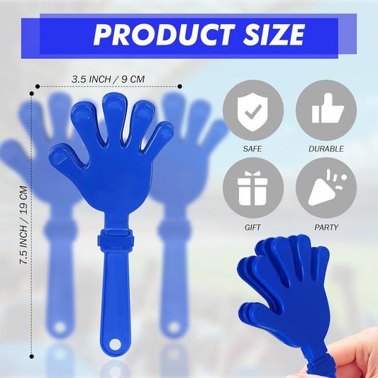 20 Pcs Hand Clappers Noisemakers 7.5 Inch Clappers Noisemakers Plastic Hand Clappers for Birthdays Game Football Sporting Events Cheers Supplies Dance Basketball Football Noisemakers(Purple)