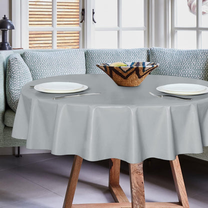 sancua Clear Plastic 100% Waterproof Tablecloth - 54 x 78 Inch - Vinyl PVC Rectangle Table Cloth Protector Oil Spill Proof Wipe Clean Table Cover for Dining Tables, Parties & Camping, Crystal Clear