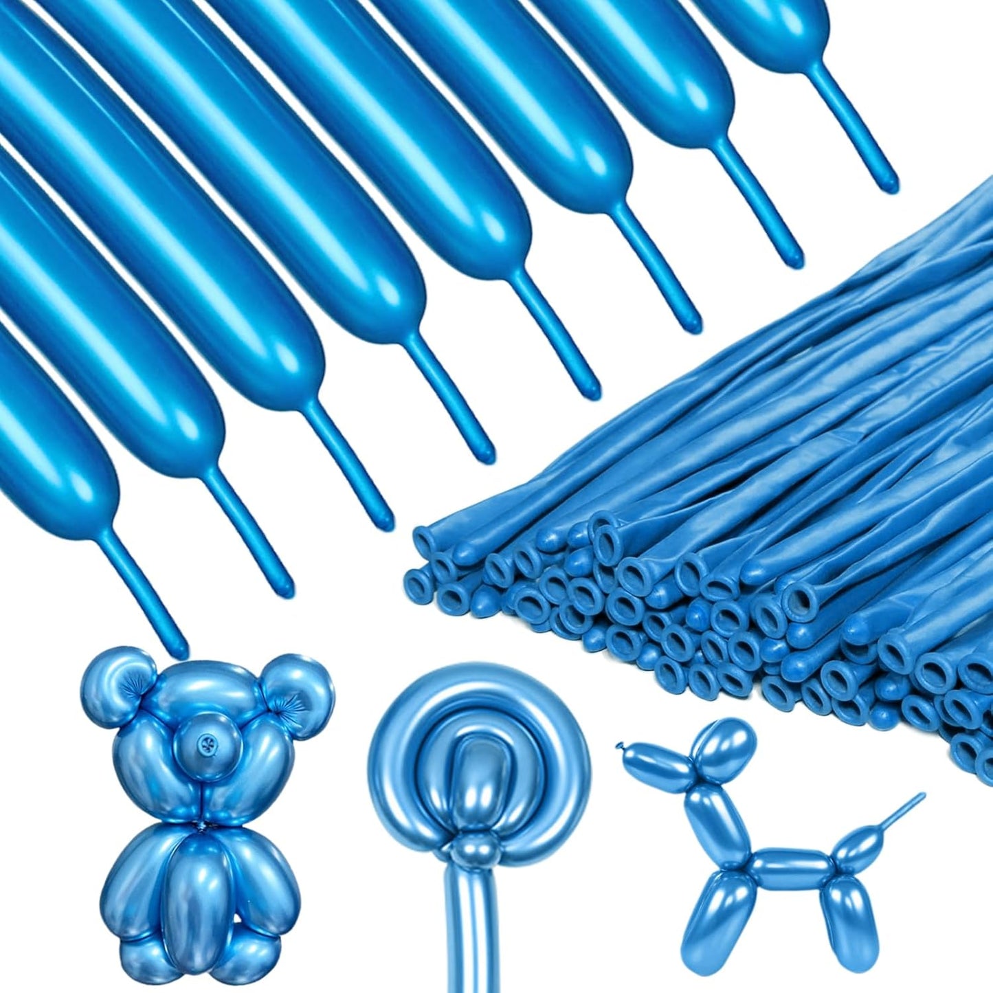 260 Balloons Clear, Thickening Long Balloons for Tying Arch, Twisting Latex Animals Magic Modeling Skinny Birthday Balloon for Kid‘s Party Wedding Decoartion Supply 100pcs