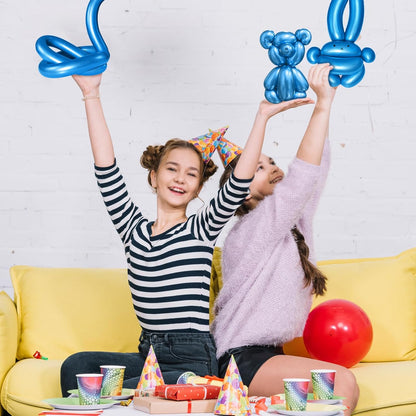 260 Clear Long Balloons for Animals, Thickening Skinny Latex Twisting for Arch Modeling Magic Clown Birthday Wedding Party Decorations 100pcs