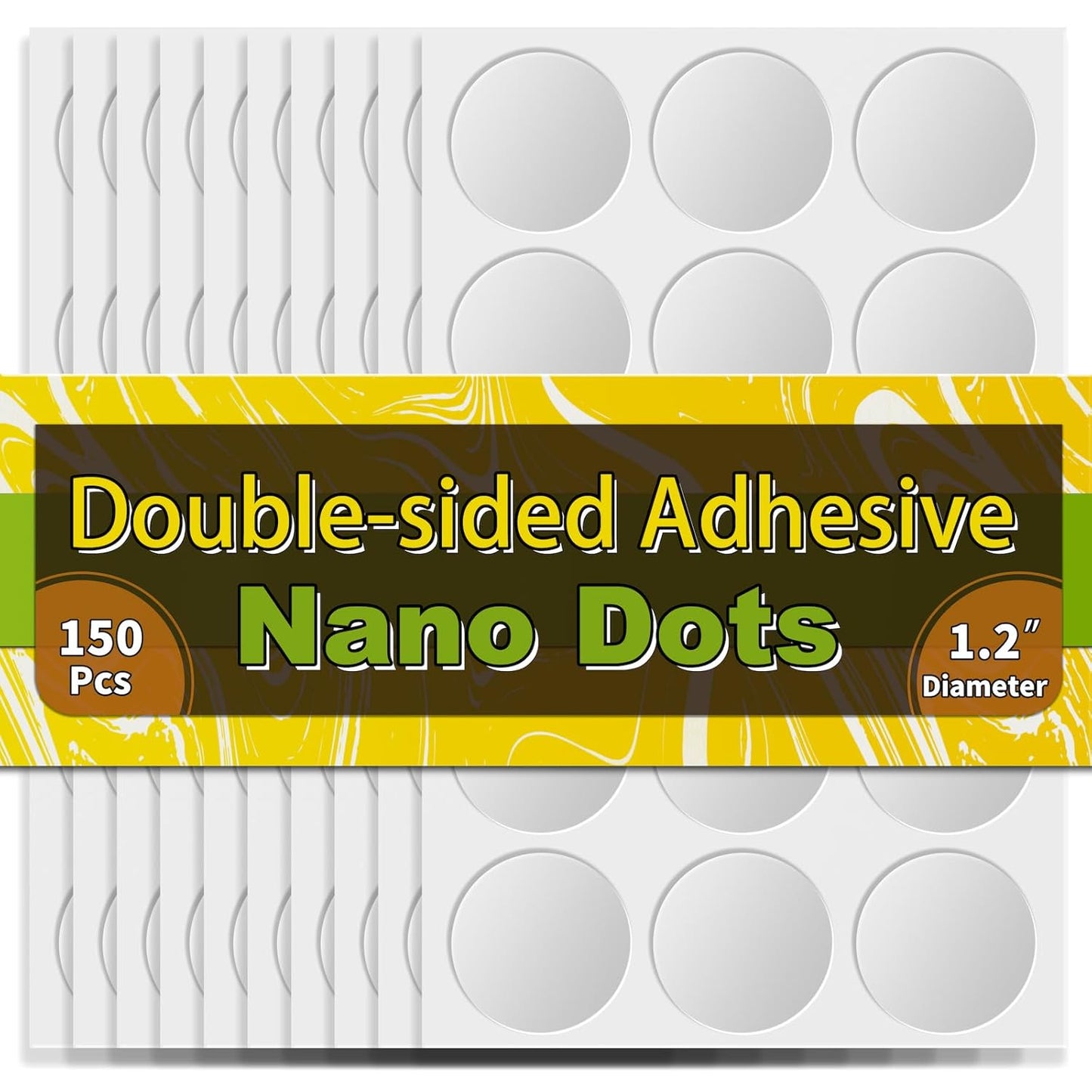 Piteno® 350Pcs Double Sided Adhesive Dots, 0.8" Clear Removable Sticky Adhesive Mounting Putty, Waterproof No Trace Dots Adhesive Putty for Poster Picture Festival Decoration Museum (20mm)