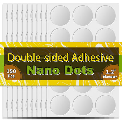 Piteno® 350Pcs Double Sided Adhesive Dots, 0.8" Clear Removable Sticky Adhesive Mounting Putty, Waterproof No Trace Dots Adhesive Putty for Poster Picture Festival Decoration Museum (20mm)