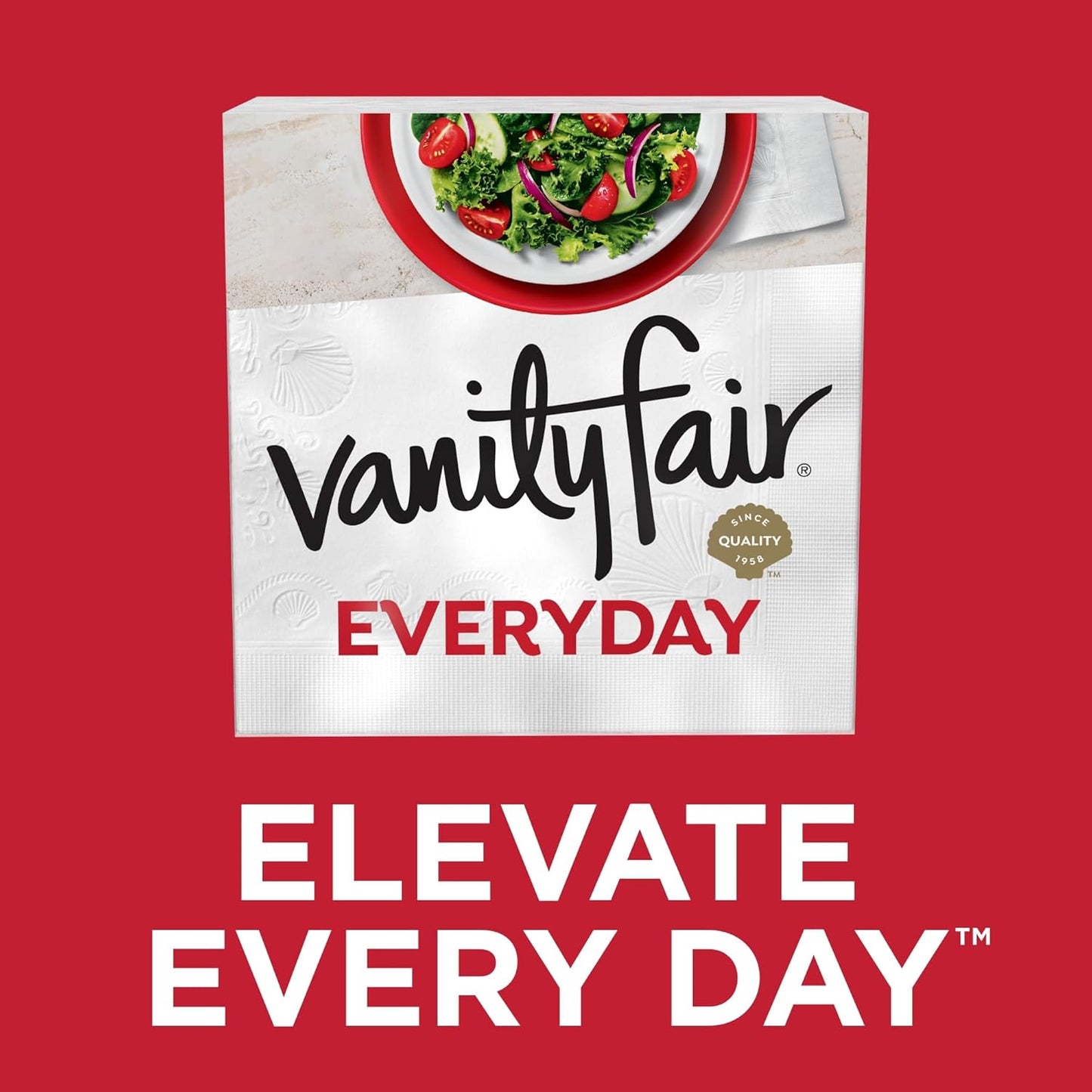 Vanity Fair Everyday Paper Napkins, 200 Count, Disposable Napkins Made Soft And Smooth For Everyday Meals