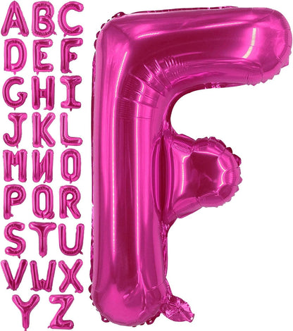 Lovoir 40 Inch Large Hot Pink Letter A Balloons Big Size Jumbo Mylar Foil Helium Balloon for Birthday Party Celebration Decorations Alphabet Hot Pink A