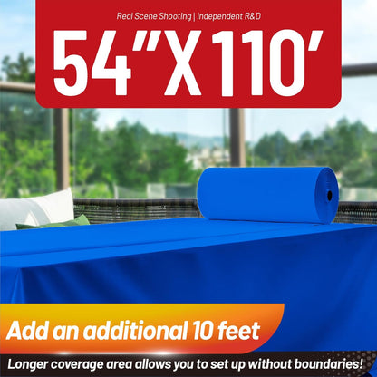 Plastic Table Cloth, 310 Ft X 54 in Disposable Tablecloth White Plastic Tablecloth with Any Cut Sliding Cutters Premium Table Cover Roll for Picnics, Parties, Birthdays, Weddings