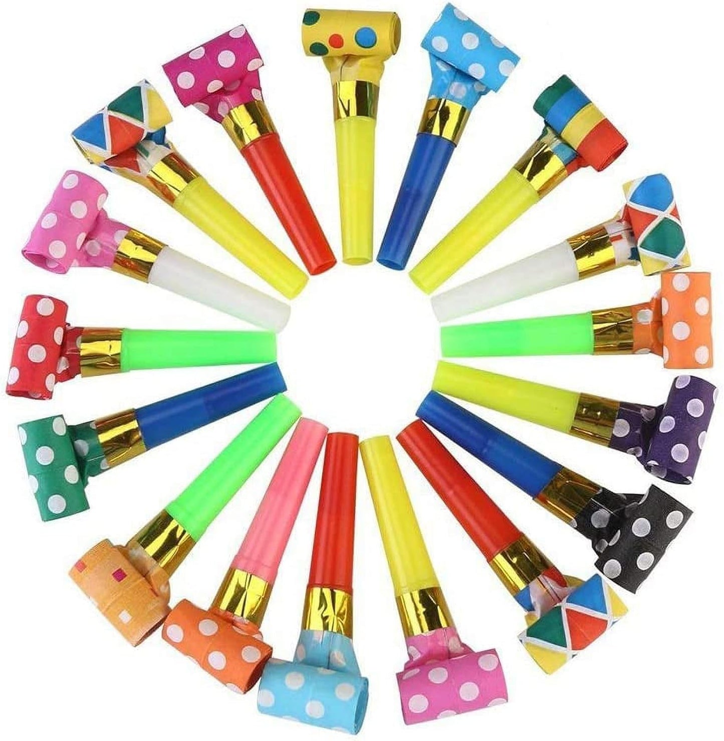30 Pcs Colorful Party Blower Musical Blowouts Whistles Funny Party Noisemakers Party Horns Party Supplies, Noisemakers
