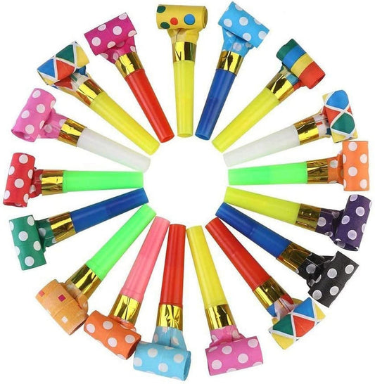 30 Pcs Colorful Party Blower Musical Blowouts Whistles Funny Party Noisemakers Party Horns Party Supplies, Noisemakers