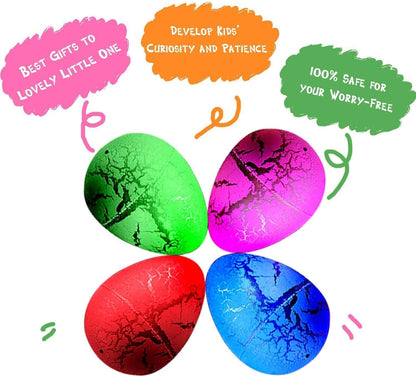 60 Pcs Hatching Dinosaur Eggs for Kids Party Favors, Easter Egg Filled with Toys Novelty Grow in Water Dino Eggs with Toys Inside Easter Basket Stuffers Birthday Gifts, Classroom Prize, Pinata Fillers