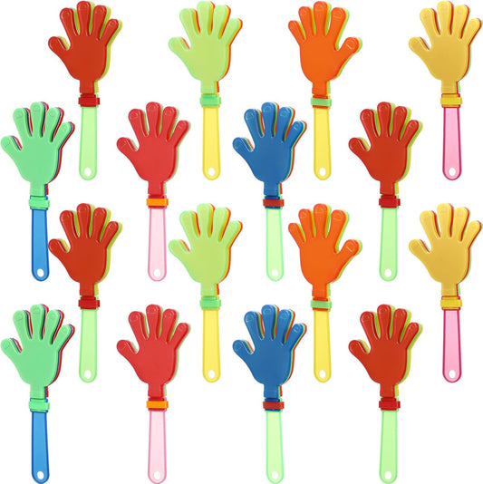 120 Pcs Colorful Hand Clappers 7.5 Inch Clappers Noisemakers Noise Makers Party Favors Plastic Clapper Sporting Events Cheers Ball Dance Basketball Football Noisemakers （Colorful）
