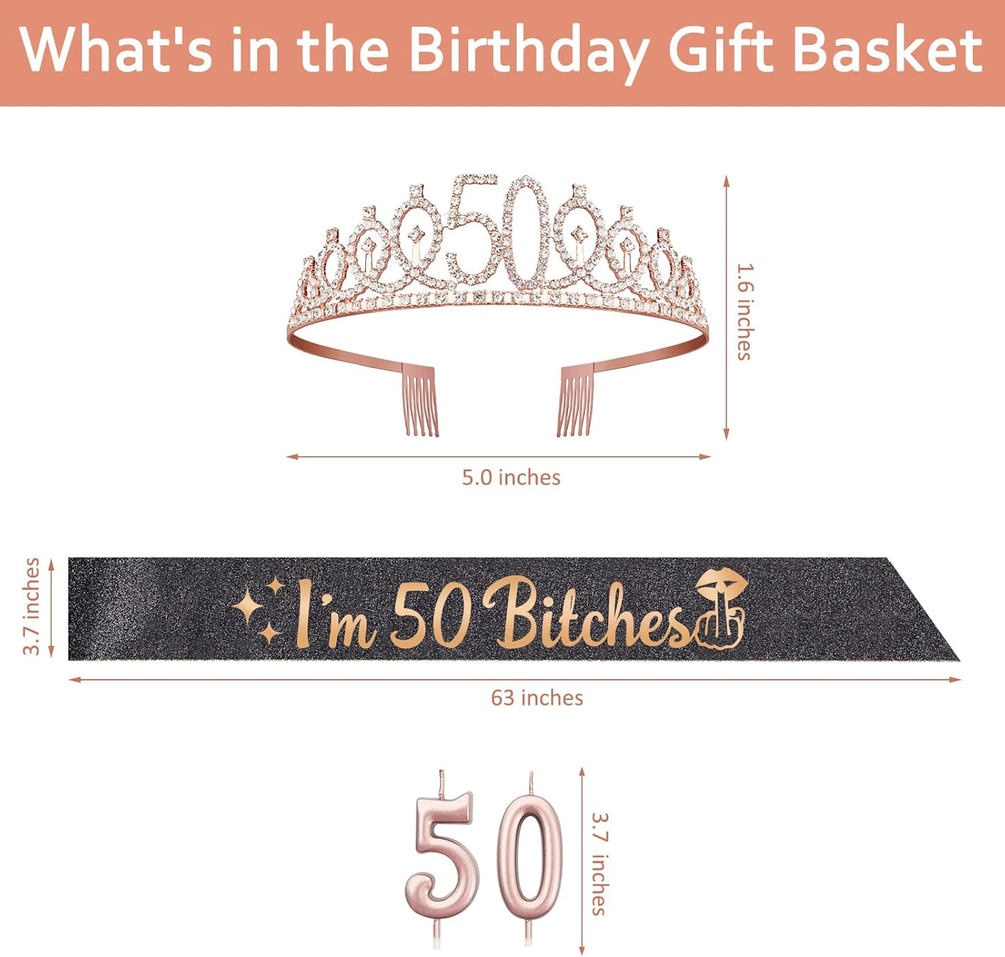 21st Birthday Decorations for Her with 21st Birthday Sash and Crown, Candles Gold, Gifts for 21 Year Old Girls