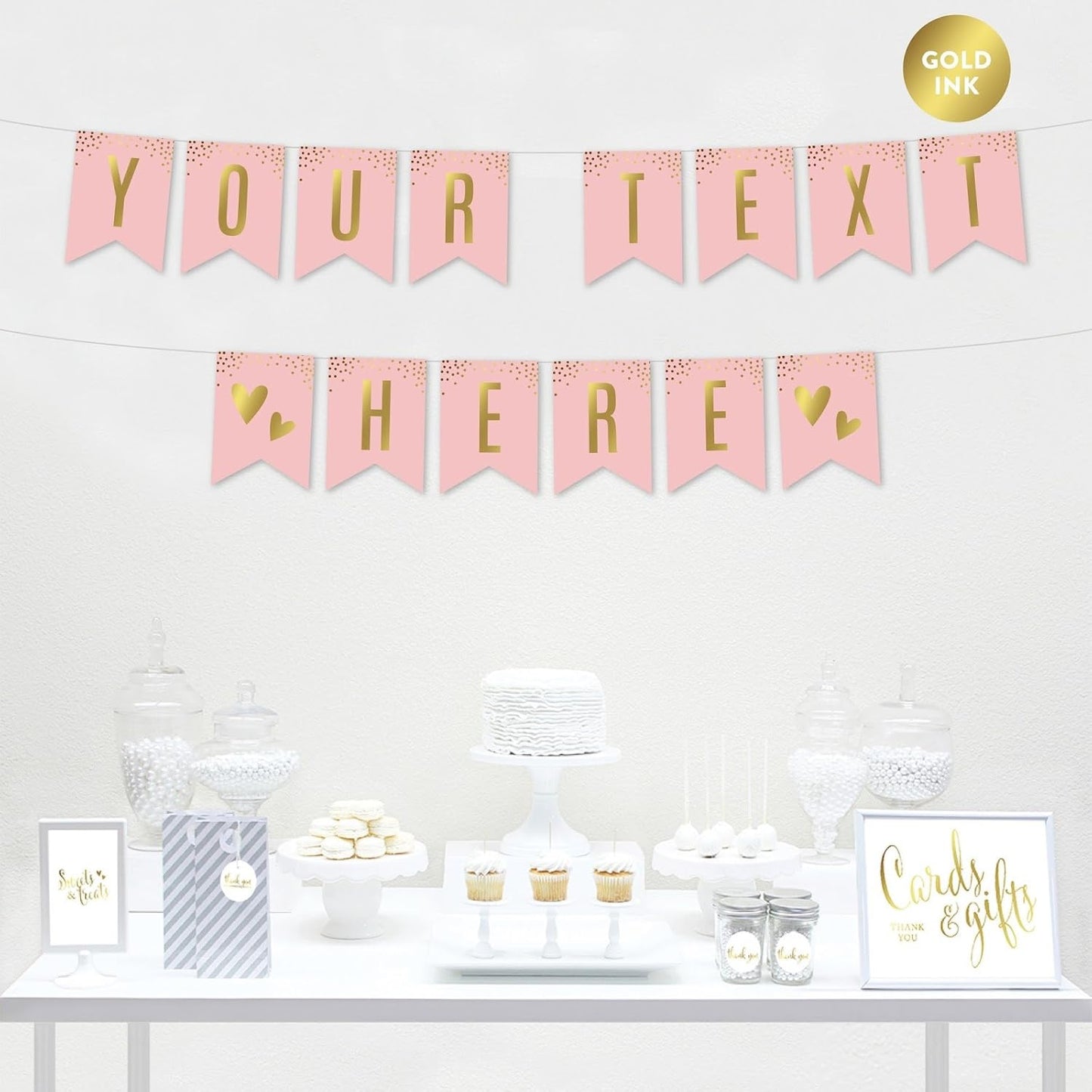 Andaz Press Blush Pink and Metallic Gold Confetti Polka Dots Bachelorette Party Bridal Shower Collection, Scavenger Hunt Game Cards, 20-Pack