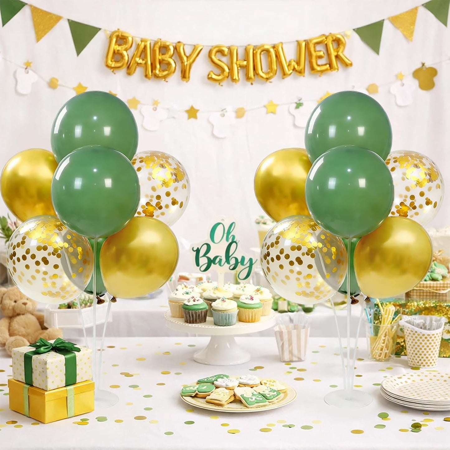 4 Sets Balloon Stand Kits, Balloon Sticks Holder with Base for Table Light Pink Party Decorations for girl Birthday Wedding Graduation Party Gender Reveal Baby Shower Graduation Decorations 2026