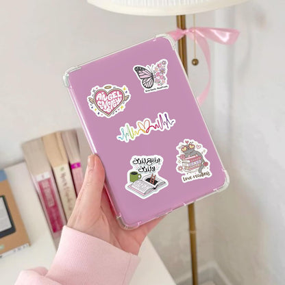 QTL Neon Stickers for Teens & Students Prizes, Waterproof Vinyl Party Favor Stickers, School Rewards, Water Bottle and Laptop, 50PCS - Colors B