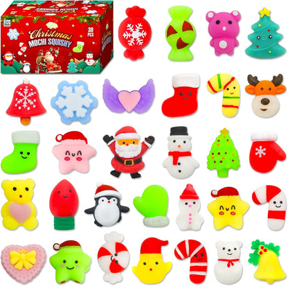 30 Pack Squishy Toys, Kawaii Squishies Party Favors for Kids 4-8 8-12 Treasure Box Toys for Classroom Birthday Xmas Gifts Goodie Bag Mini Animals Mochi Squishy Stress Relief Sensory Toys Random