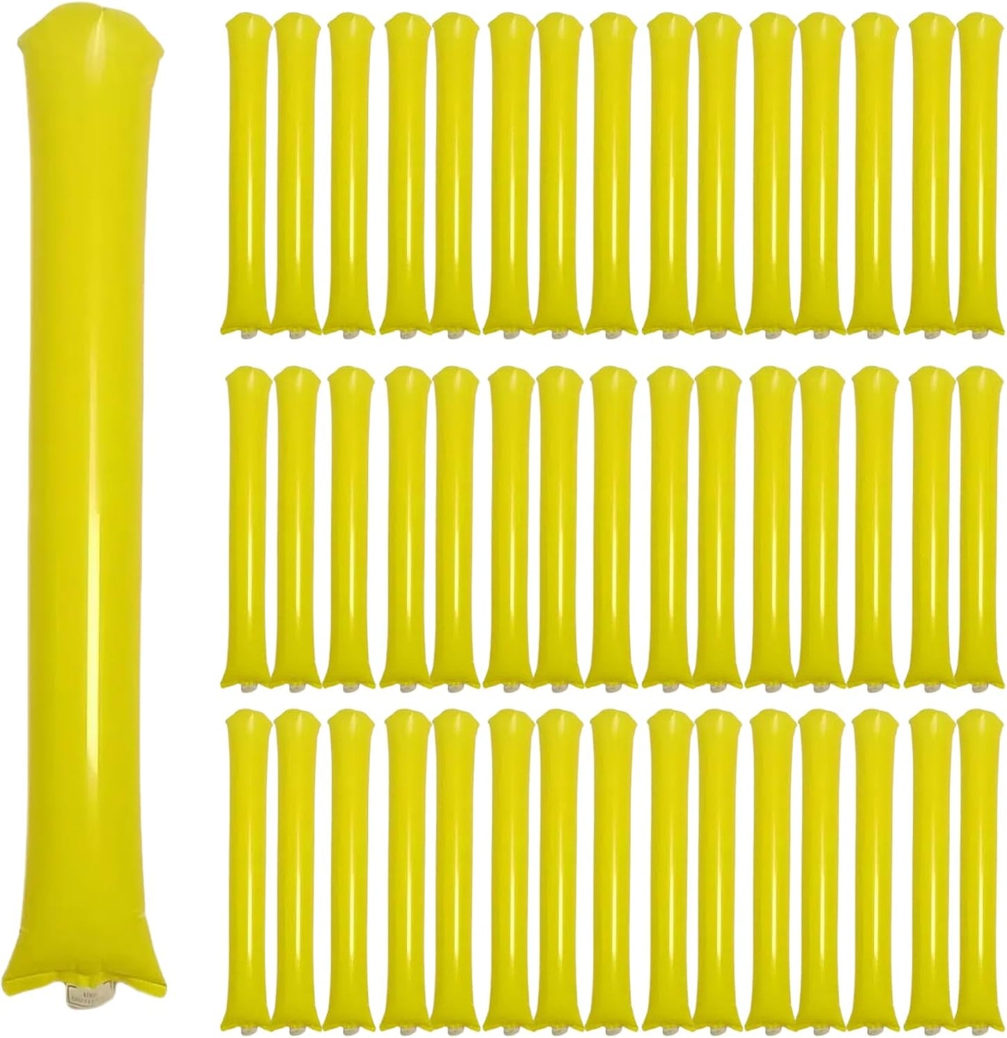 48pcs Round Head Boom Sticks Thunder Sticks Cheering Sticks Team Spirit Plastic Cheerleading Spirit Stick Clapper Inflatable Noise Maker Sports Supply (Blue)